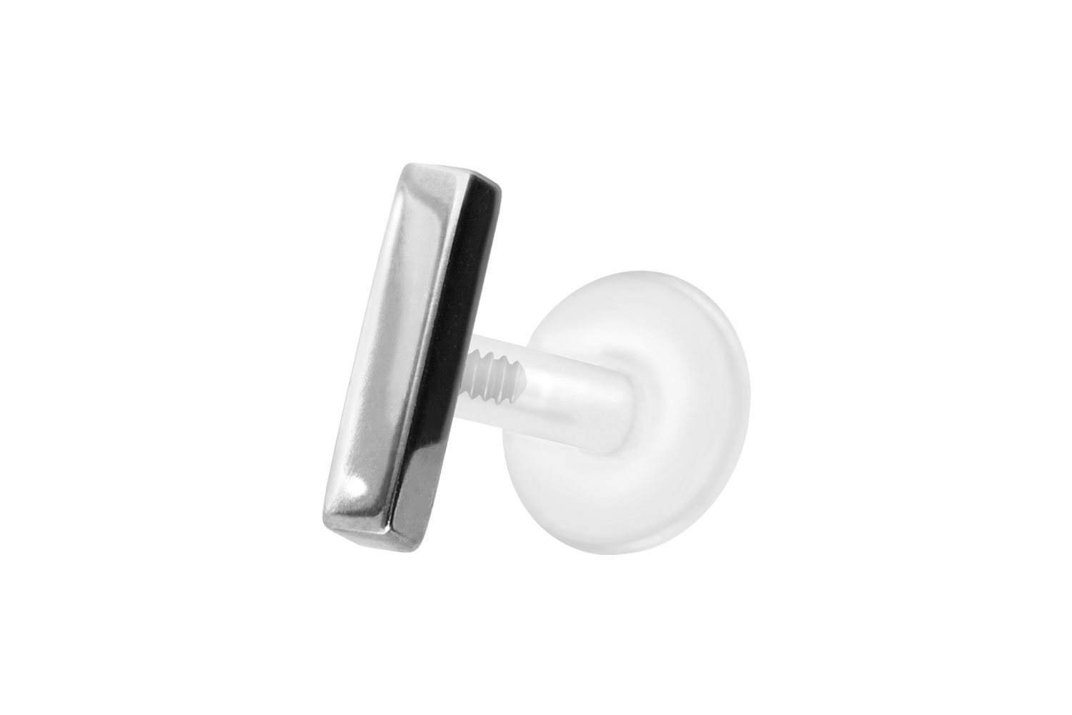 PTFE Labret Piercing mit Innengewinde + Titan-Aufsatz BALKEN